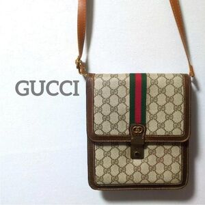 Gucci Beige and Brown Messenger Bag